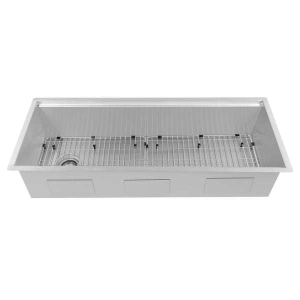 ZLINE 33 in. Garmisch Undermount Single Bowl Stainless Steel Kitchen Sink with Bottom Grid and Accessories (SLS-43)
