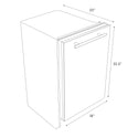 ZLINE 18 in. Compact Blue Gloss Top Control Built-In Dishwasher with Stainless Steel Tub and Modern Style Handle, 52dBa (DW-BG-H-18)