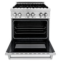 ZLINE 30" 4.0 cu. ft. Electric Oven and Gas Cooktop Dual Fuel Range with Griddle in Stainless Steel (RA-GR-30)