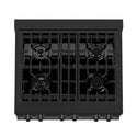 ZLINE 30 in. 4.0 cu. ft. Legacy Dual Fuel Range with 4 Burner Gas Cooktop and Electric Convection Oven in Black Stainless Steel, Open Box-Good Condition