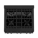 ZLINE 30 in. 4.0 cu. ft. Legacy Dual Fuel Range with 4 Burner Gas Cooktop and Electric Convection Oven in Black Stainless Steel, Open Box-Great Condition