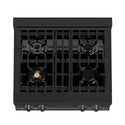 ZLINE 30 in. Legacy Gas Rangetop with 4 Brass Burners and Porcelain Cooktop in Black Stainless Steel, Open Box-Great Condition