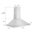ZLINE 30 in. Convertible Vent Wall Mount Range Hood in Stainless Steel (KB-30)