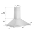 ZLINE 30 in. Convertible Vent Wall Mount Range Hood in Stainless Steel, Handle Open Box-Good Condition