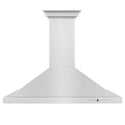ZLINE 48" Convertible Vent Wall Mount Range Hood in Stainless Steel with Crown Molding (KBCRN-48)