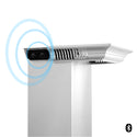 36" ZLINE CrownSound™Ducted Vent Wall Mount Range Hood in Stainless Steel with Built-in Bluetooth Speakers (KF2CRN-BT-36)