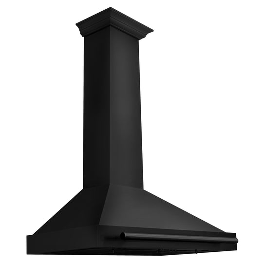 ZLINE 36 in. Convertible Black Stainless Steel Wall Mount Range Hood With Black Stainless Steel Handle, Open Box-Great Condition