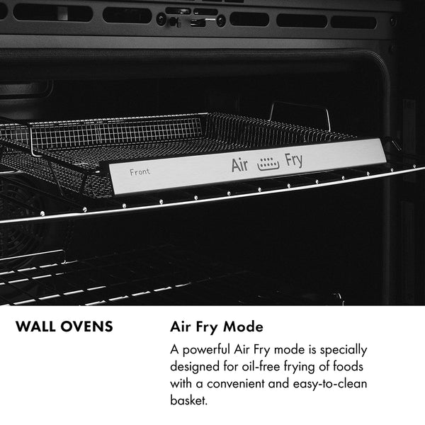 ZLINE 30 in. Professional True Convection Double Wall Oven with Air Fry and Self Clean in Stainless Steel (WAD-30)