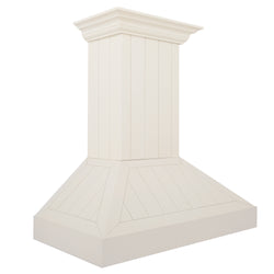 ZLINE 36" Ducted Vent Wooden Convertible Vent Wall Mount Range Hood in Cottage White (KPTT-36)