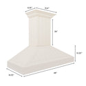 ZLINE 48" Ducted Vent Wooden Convertible Vent Wall Mount Range Hood in Cottage White (KPTT-48)