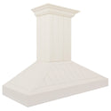 ZLINE 48" Ducted Vent Wooden Convertible Vent Wall Mount Range Hood in Cottage White (KPTT-48)