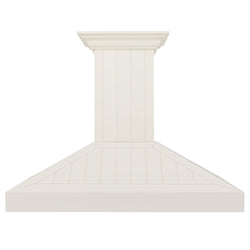 ZLINE 30" Ducted Vent Wooden Convertible Vent Wall Mount Range Hood in Cottage White (KPTT-30)