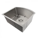 ZLINE Telluride 22 in. Undermount Single Bowl Stainless Steel Kitchen Sink with Bottom Grid (SCS-22) side.