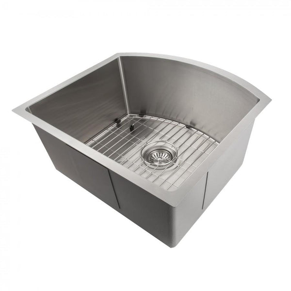 ZLINE Telluride 22 in. Undermount Single Bowl Stainless Steel Kitchen Sink with Bottom Grid (SCS-22) side.
