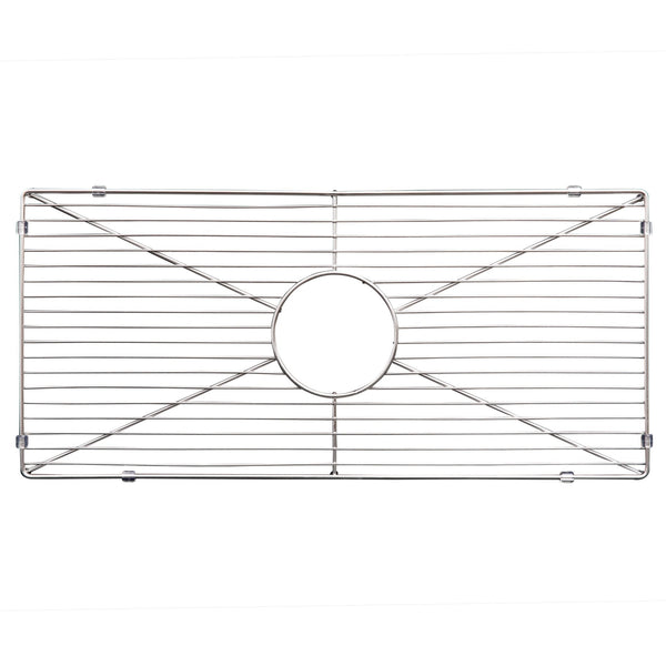 ZLINE 30 in. Venice Farmhouse Apron Front Reversible Single Bowl Fireclay Kitchen Sink with Bottom Grid in White Gloss (FRC5119-WH-30)