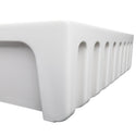 ZLINE 30 in. Venice Farmhouse Apron Front Reversible Single Bowl Fireclay Kitchen Sink with Bottom Grid in White Gloss (FRC5119-WH-30)