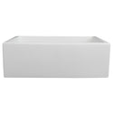 ZLINE 30 in. Venice Farmhouse Apron Front Reversible Single Bowl Fireclay Kitchen Sink with Bottom Grid in White Gloss (FRC5119-WH-30)