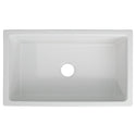 ZLINE 30 in. Venice Farmhouse Apron Front Reversible Single Bowl Fireclay Kitchen Sink with Bottom Grid in White Gloss (FRC5119-WH-30)