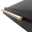 ZLINE 36" Black Stainless Steel Range Hood with Polished Gold Handle (BS655Z-36-G)