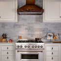 ZLINE 36 in. Convertible Vent Carved Wooden Wall Mount Range Hood in Walnut