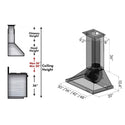 ZLINE 30 in. Designer Series Convertible Vent Wall Mount Range Hood (8KBE-30)