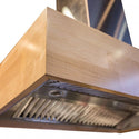 ZLINE 42 in. Designer Series Wooden Island Mount Range Hood in Butcher Block (681iM-42)