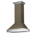 ZLINE 30 in. Convertible Vent Shiplap Wooden Wall Range Hood with Stainless Steel Accent - Includes Motor (365YY-30)