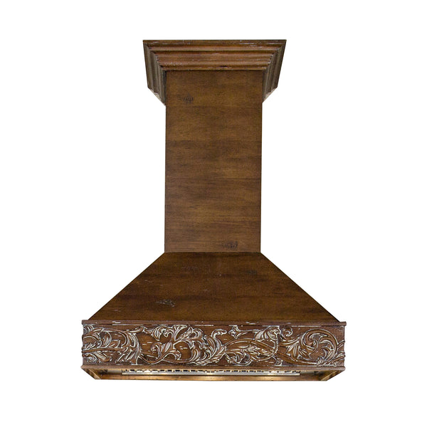 ZLINE 48" Ducted Wooden Wall Mount Range Hood in Walnut (373RR-48)