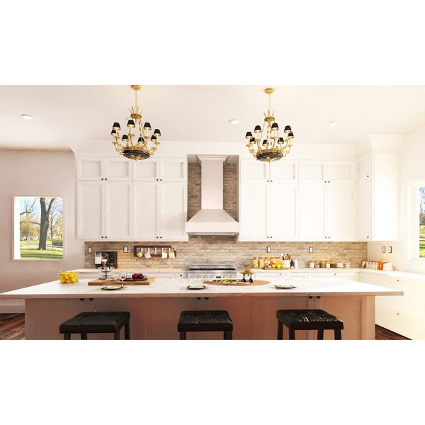 ZLINE 30 in. Ducted Wooden Wall Mount Range Hood in Cottage White (KBTT-30)