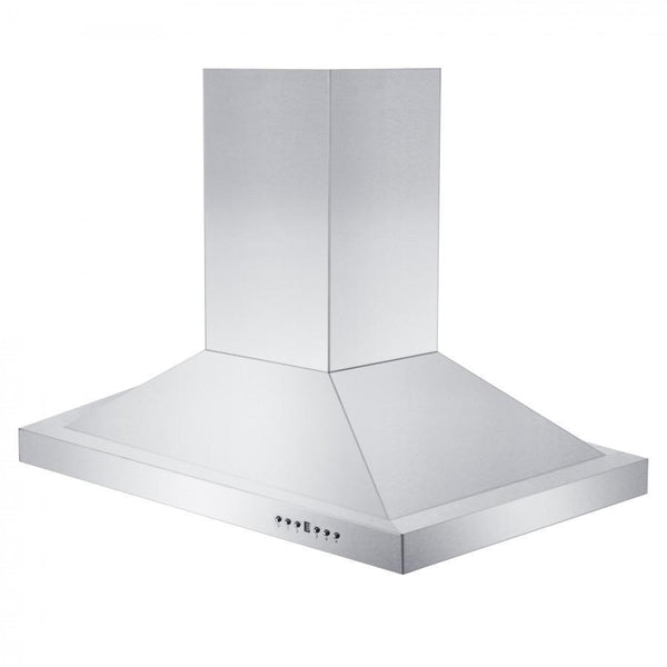 36 in. Ducted Island Mount Range Hood with Single Remote Blower in Stainless Steel (GL2i-RS-36-400)