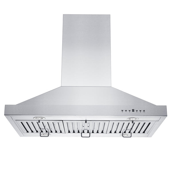 36 in. Ducted Island Mount Range Hood with Dual Remote Blower in Stainless Steel (GL2i-RD-36)