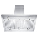 36 in. Ducted Island Mount Range Hood with Dual Remote Blower in Stainless Steel (GL2i-RD-36)