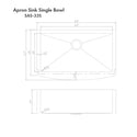 ZLINE 33 in. Vail Farmhouse Apron Mount Single Bowl Kitchen Sink with Bottom Grid (SAS)