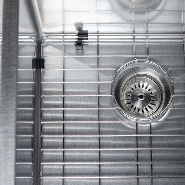 ZLINE 30 in. Meribel Undermount Single Bowl Satin Stainless Steel Kitchen Sink with Bottom Grid (SRS-30S)