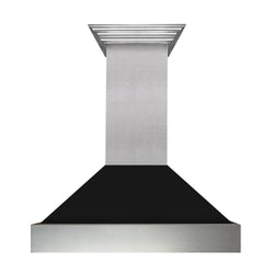 48" Ducted Fingerprint Resistant Stainless Steel Range Hood with Black Matte Shell (8654BLM-48)