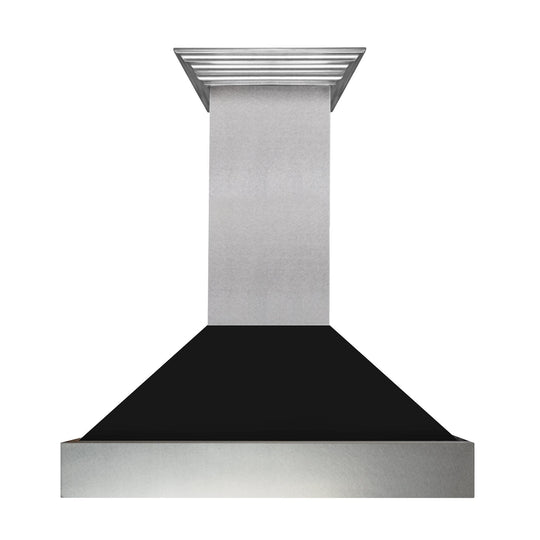 48" Ducted Fingerprint Resistant Stainless Steel Range Hood with Black Matte Shell (8654BLM-48)