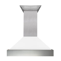 30" Ducted Fingerprint Resistant Stainless Steel Range Hood with White Matte Shell (8654WM-30)
