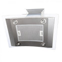 ZLINE 30 in. Convertible Vent Island Mount Range Hood in Satin Stainless Steel and Glass (8GL14iS-30)