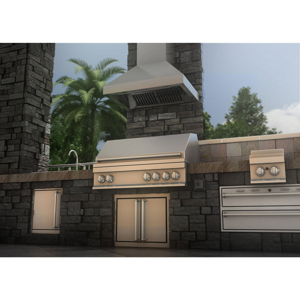 ZLINE 30 in. Convertible Vent Outdoor Wall Mount Range Hood in Stainless Steel (597-304-30)