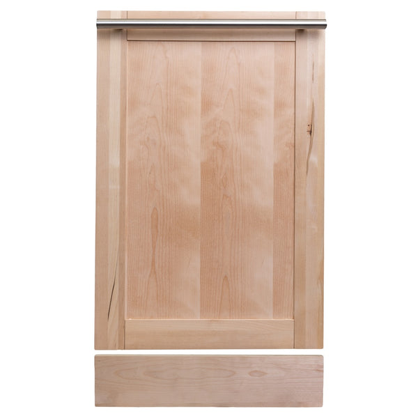 ZLINE 18 in. Dishwasher Panel in Unfinished Wood with Modern Handle (DP-UF-18)