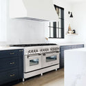 ZLINE 60 in. 7.4 cu. ft. Legacy Dual Fuel Range with 9 Burner Gas Cooktop and 2 Electric Convection Ovens in Stainless Steel, Open Box-Great Condition