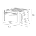 ZLINE 24 in. 1.2 cu. ft. Built-in Microwave Drawer in Black Stainless Steel, Open Box-Great Condition