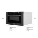 ZLINE 24 in. 1.2 cu. ft. Built-in Microwave Drawer in Black Stainless Steel, Open Box-Good Condition
