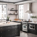 ZLINE Autograph Edition 24 in. 2.8 cu. ft. Legacy Dual Fuel Range with 4 Burner Gas Cooktop and Electric Convection Oven in Satin Stainless Steel and Matte Black Accents, Open Box-Great Condition