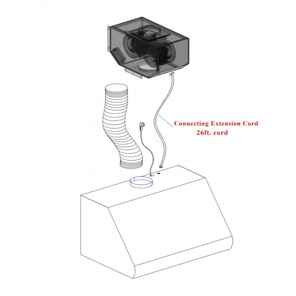 ZLINE 34" Remote Blower Ducted Range Hood Insert in Stainless Steel (721-RS-34-400)