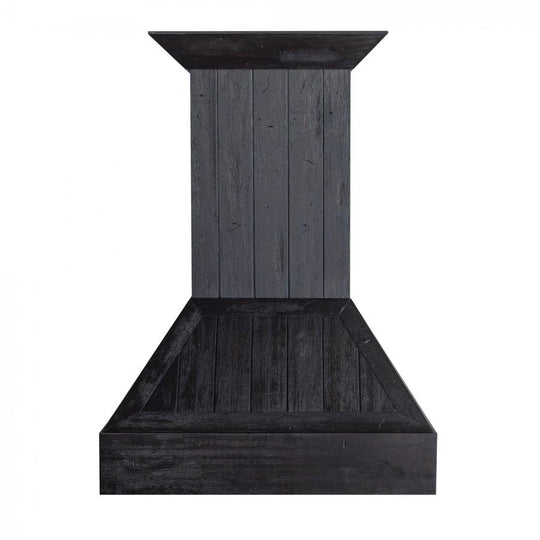 ZLINE 30 in. Convertible Vent Shiplap Wooden Wall Mount Range Hood in Rustic Dark Finish - Includes Motor (349DD-30)