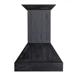 ZLINE 36 in. Shiplap Wooden Wall Mount Range Hood in Rustic Dark Finish - Includes Motor (349DD-36)