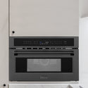 ZLINE 30 in. 1.6 cu ft. Built-in Convection Microwave Oven in Black Stainless Steel with Speed and Sensor Cooking, Open Box-Great Condition