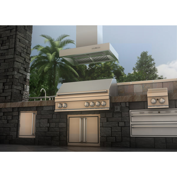 ZLINE 48 in. Outdoor Island Mount Range Hood in Stainless Steel (KECOMi-304-48)