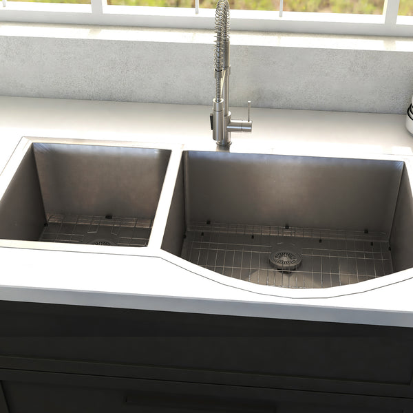 ZLINE 33 In. Under Mount Sink in Stainless Steel (Double Bowl) (SC70D-33)